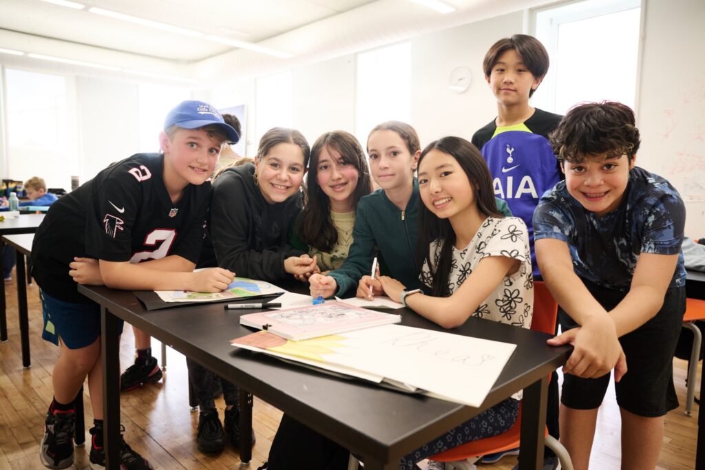 group of students in classroom